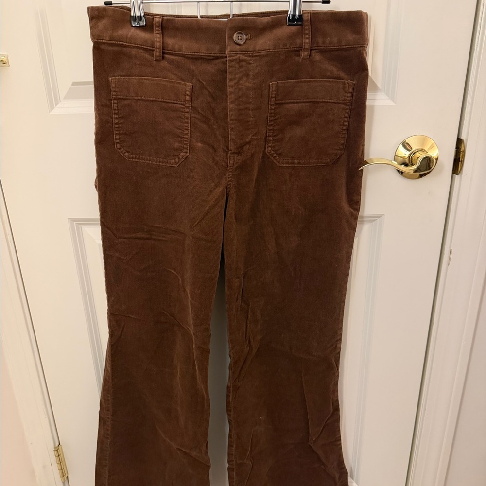 J. Crew Women's Rich Brown Corduroy Pants